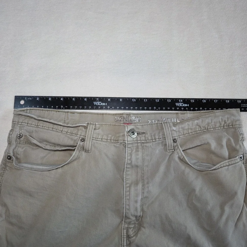 DENIZEN LEVI'S 231 Athletic Fit Jeans Mens 38x29 (38x32) Beige Denim Chinos